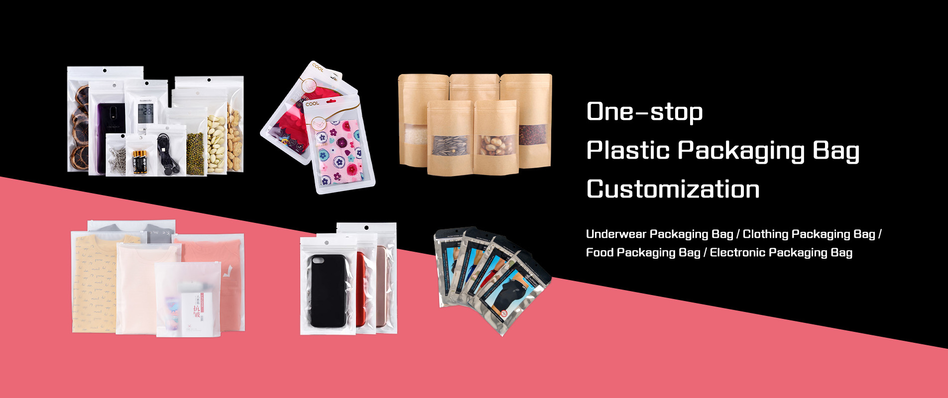 wholesale custom plastic packaging bag